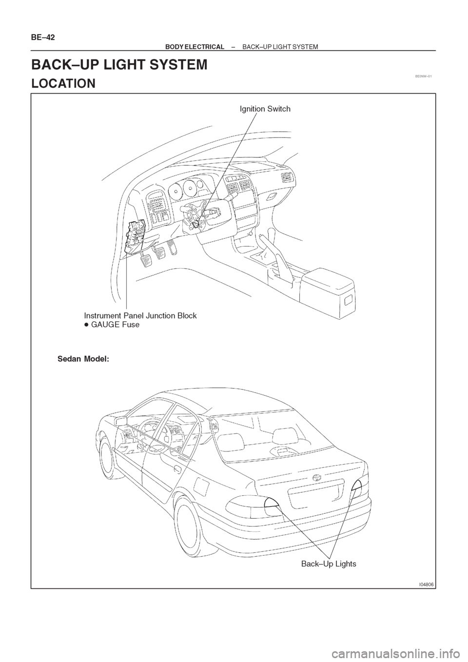 TOYOTA CORONA 1997 Service Repair Manual TOYOTA CORONA 1997 Service Repair Manual