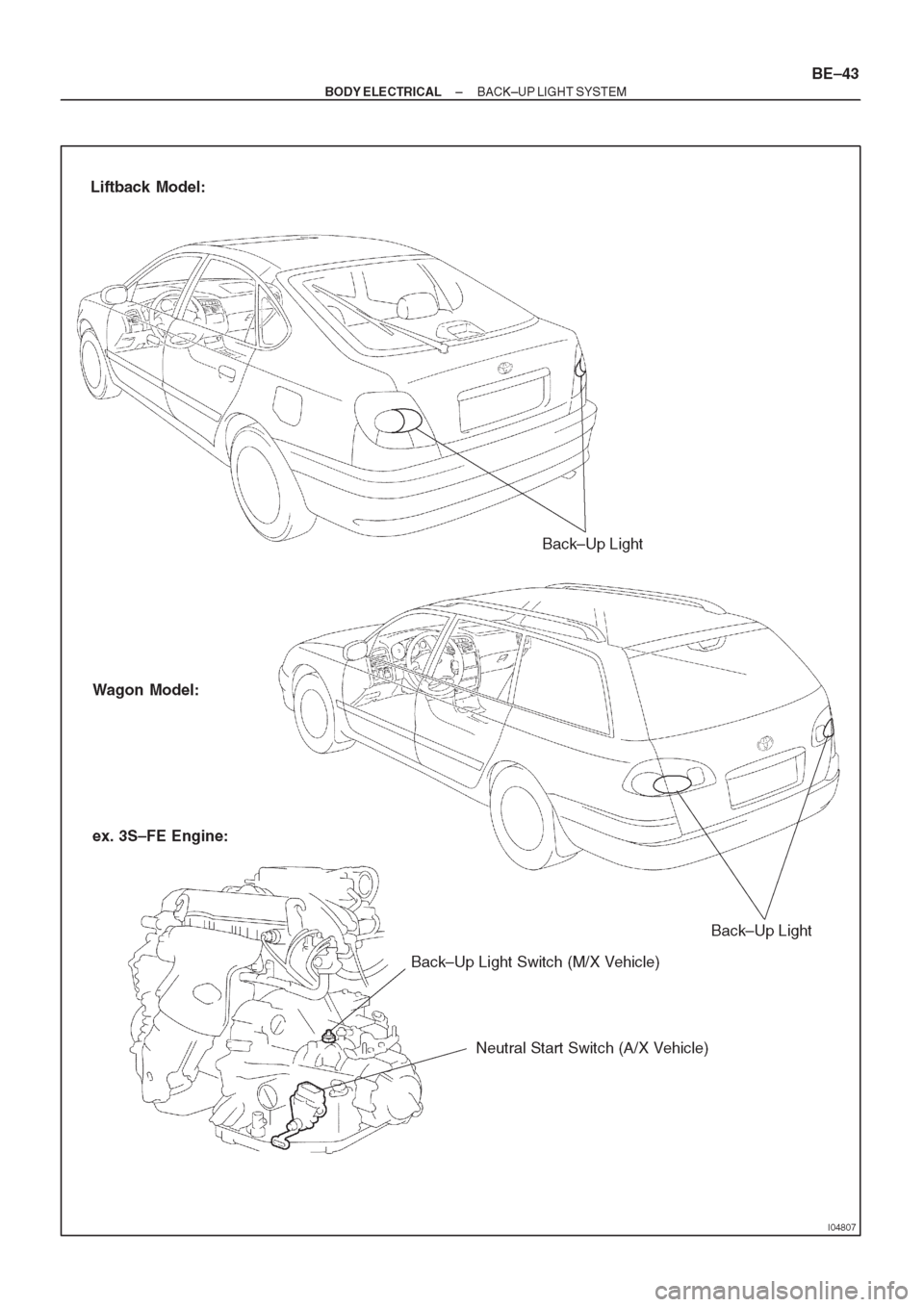 TOYOTA CORONA 1997 Service Repair Manual TOYOTA CORONA 1997 Service Repair Manual