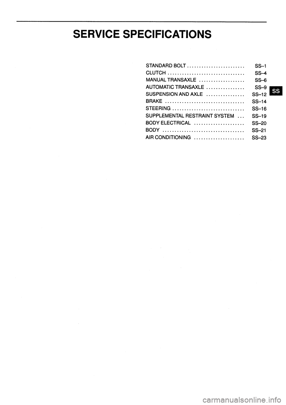TOYOTA VERSO 1999 Repair Manual TOYOTA VERSO 1999 Repair Manual