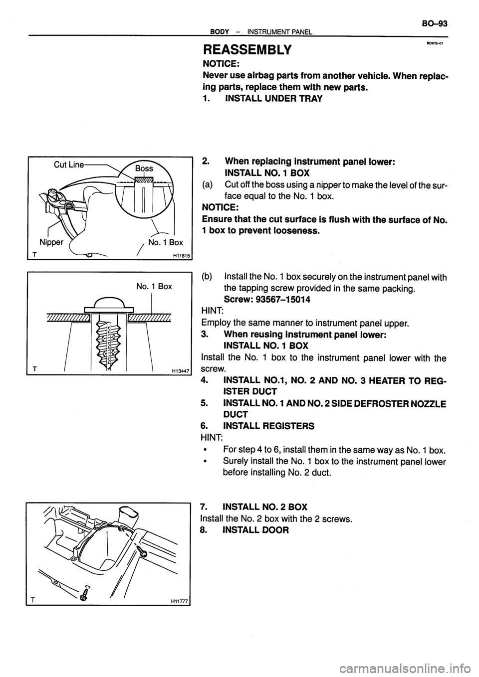 TOYOTA VERSO 1999 Repair Manual TOYOTA VERSO 1999 Repair Manual