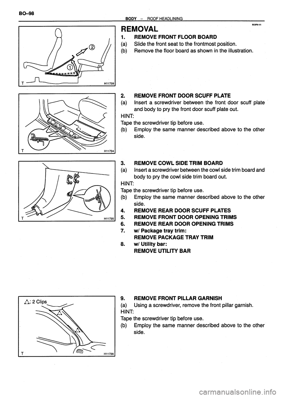 TOYOTA VERSO 1999 Repair Manual TOYOTA VERSO 1999 Repair Manual