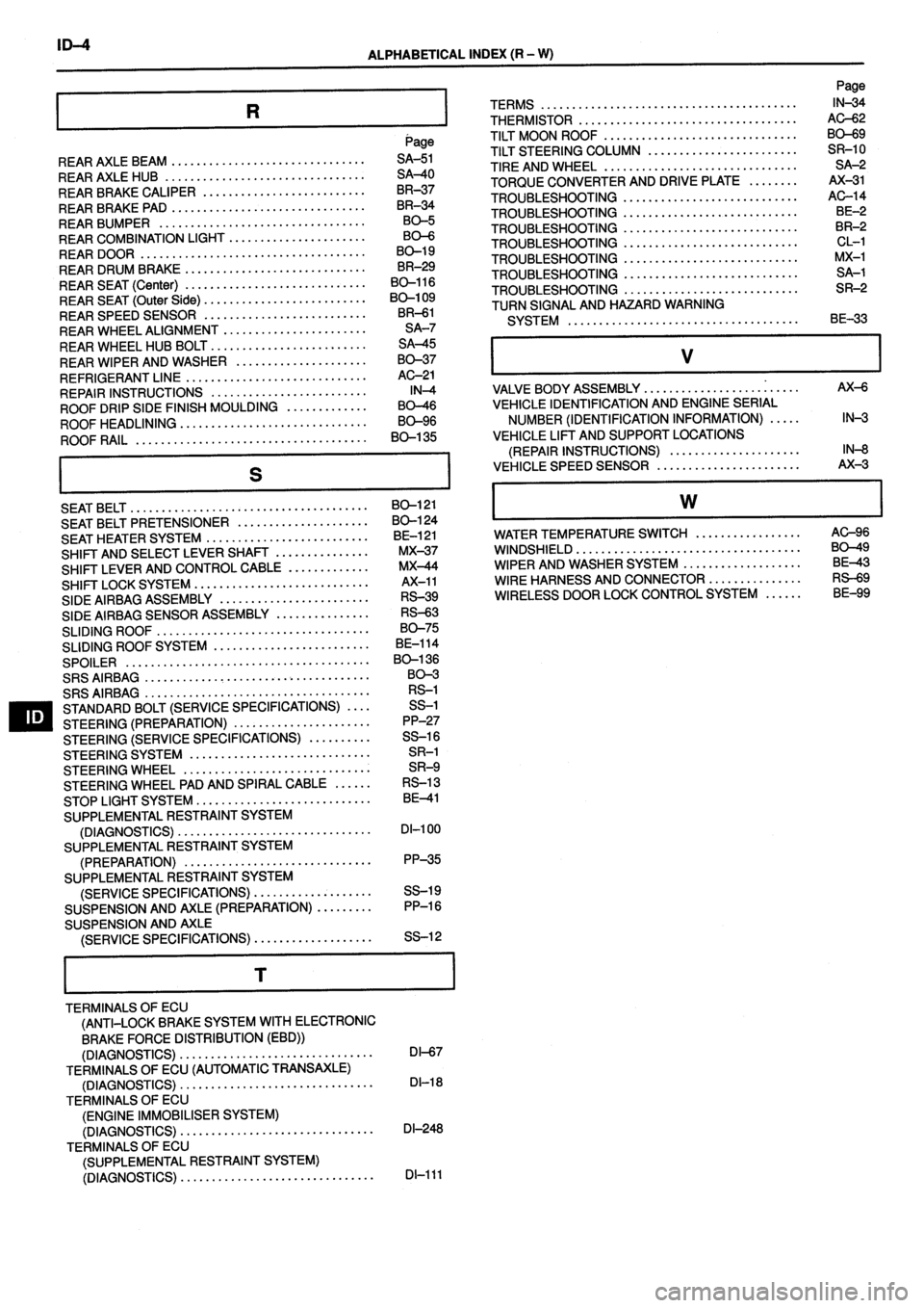 TOYOTA VERSO 1999  Repair Manual 