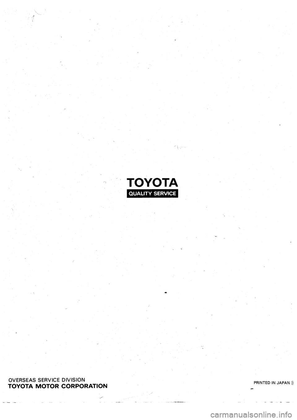 TOYOTA VERSO 1999  Repair Manual 
