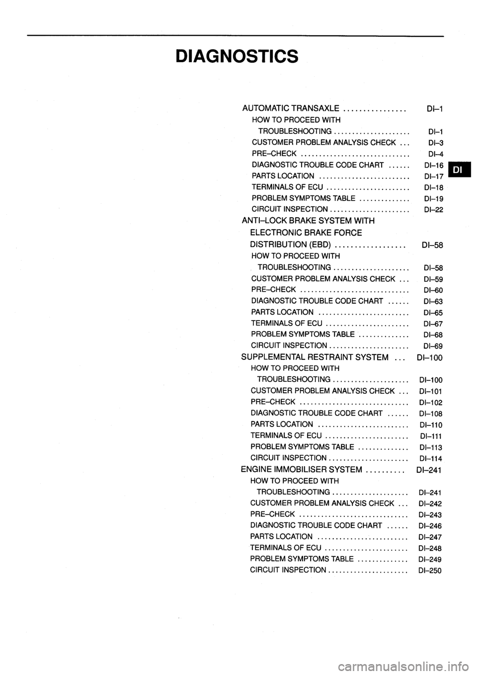 TOYOTA VERSO 1999  Repair Manual 