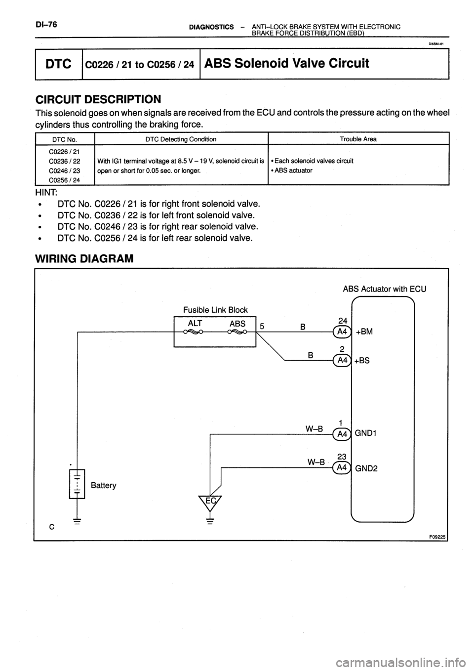 TOYOTA VERSO 1999  Repair Manual 
