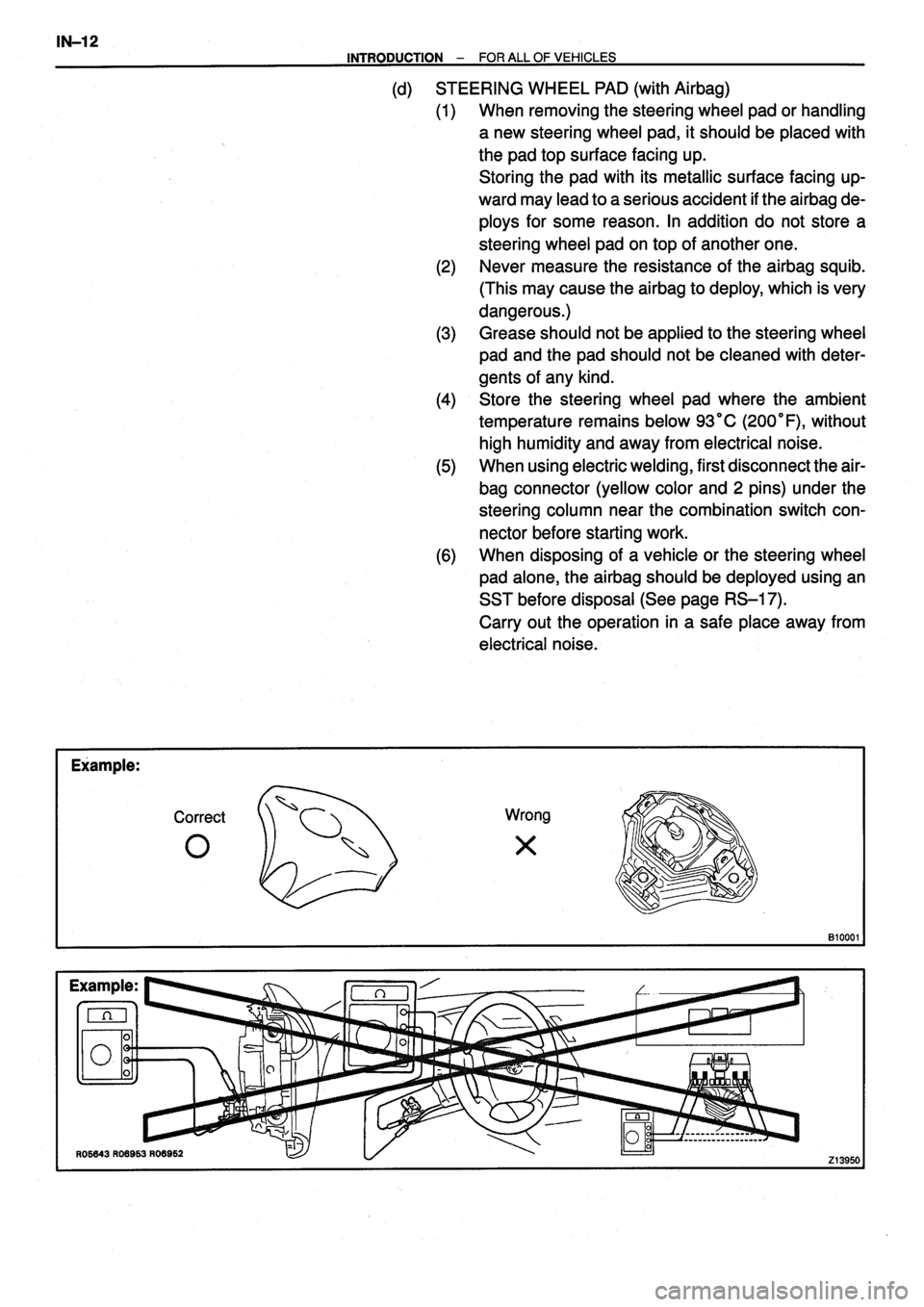 TOYOTA VERSO 1999 Owners Manual TOYOTA VERSO 1999 Owners Manual