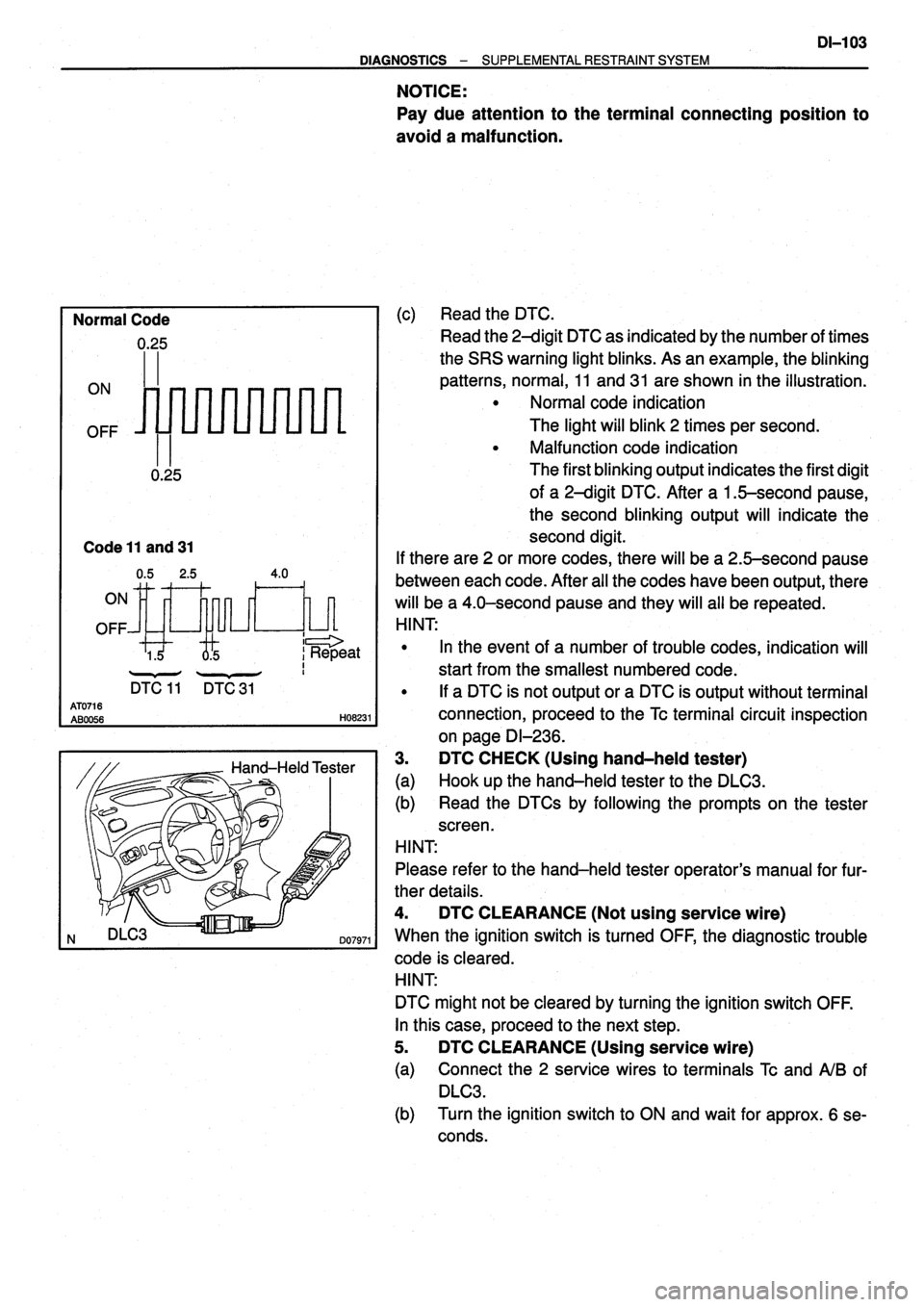 TOYOTA VERSO 1999  Repair Manual 