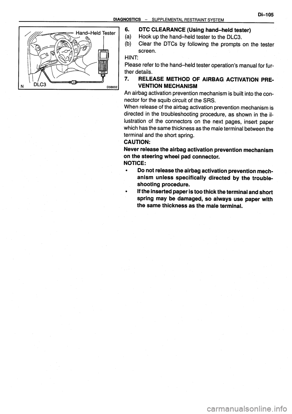 TOYOTA VERSO 1999  Repair Manual 