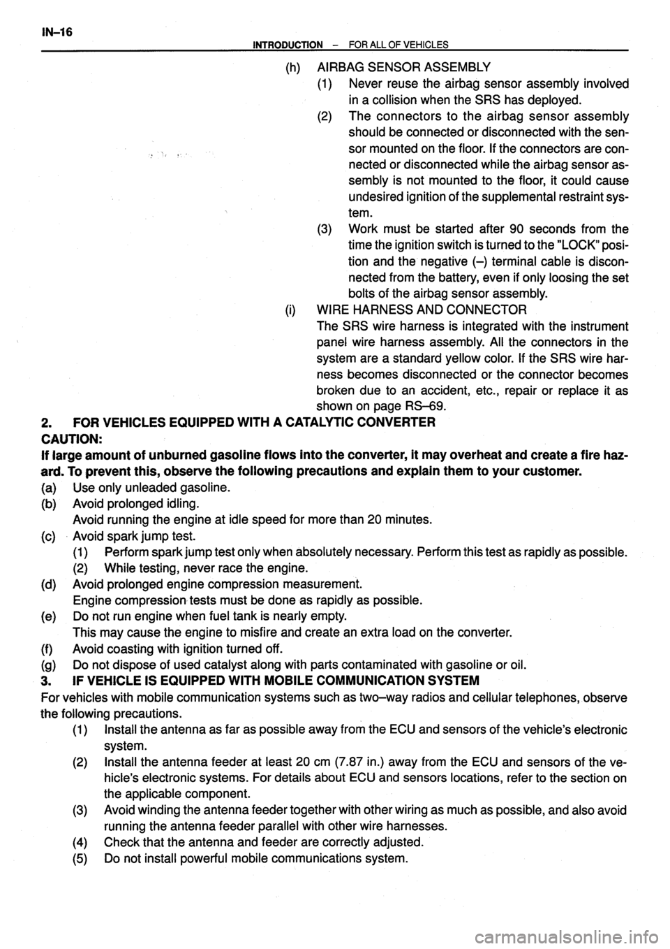 TOYOTA VERSO 1999 Owners Manual TOYOTA VERSO 1999 Owners Manual