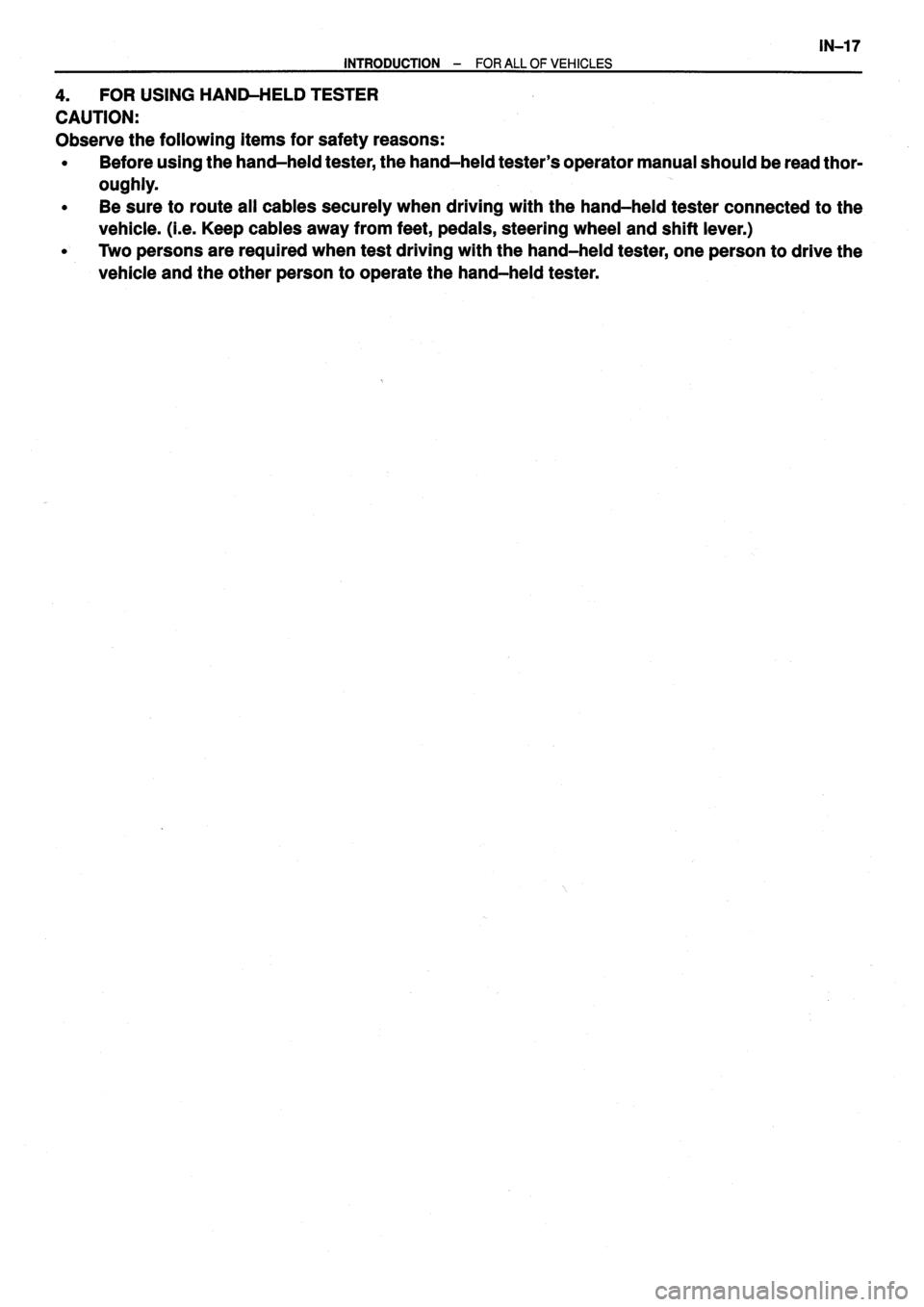 TOYOTA VERSO 1999 Owners Manual TOYOTA VERSO 1999 Owners Manual