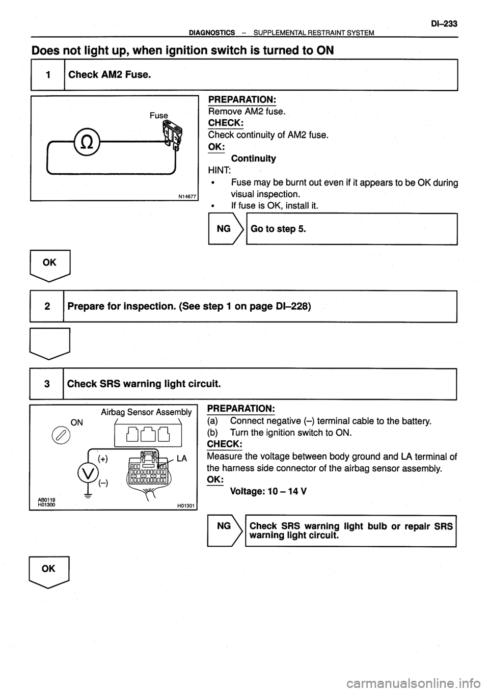 TOYOTA VERSO 1999  Repair Manual 