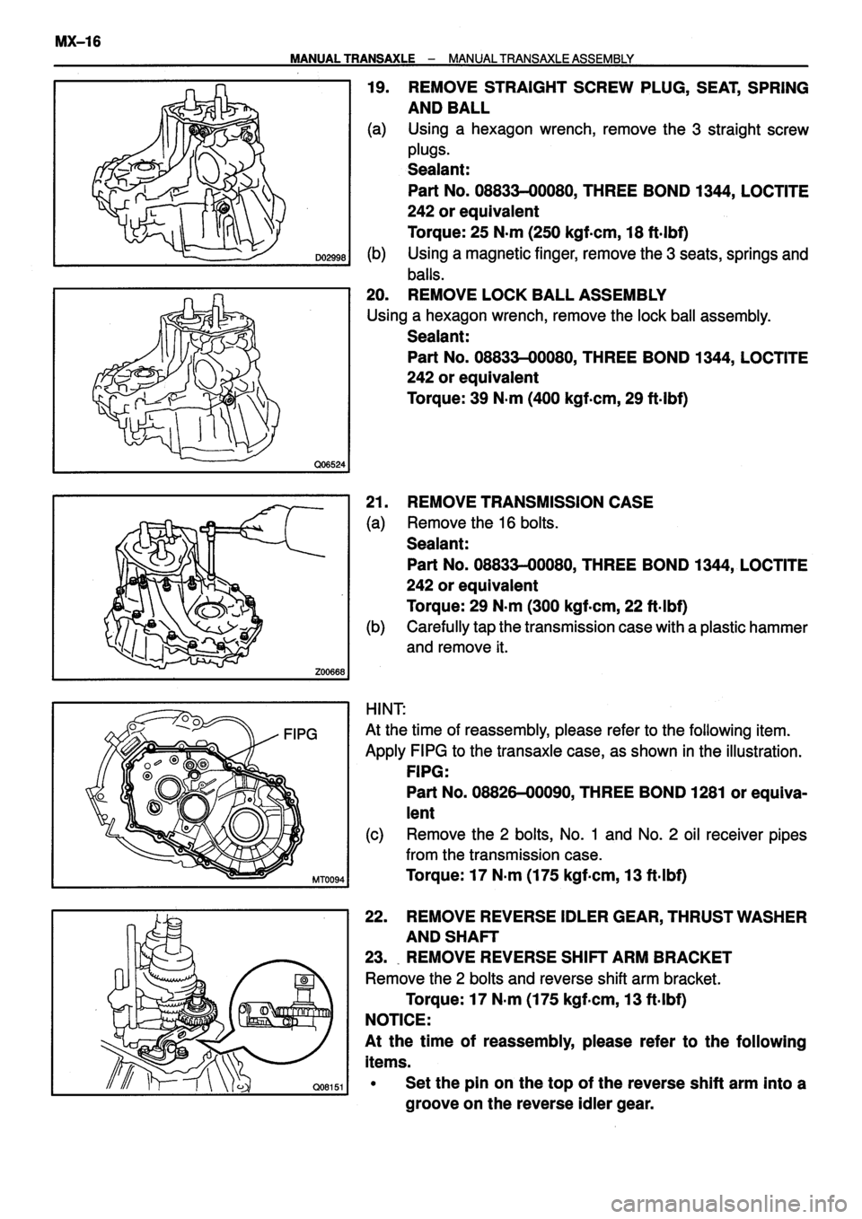 TOYOTA VERSO 1999  Repair Manual 