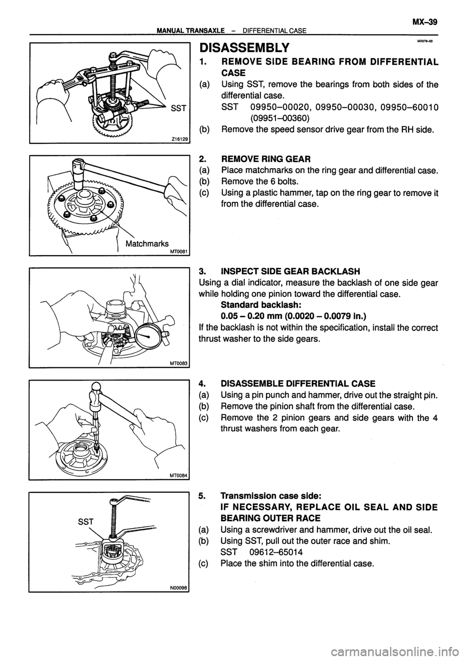 TOYOTA VERSO 1999 Repair Manual TOYOTA VERSO 1999 Repair Manual
