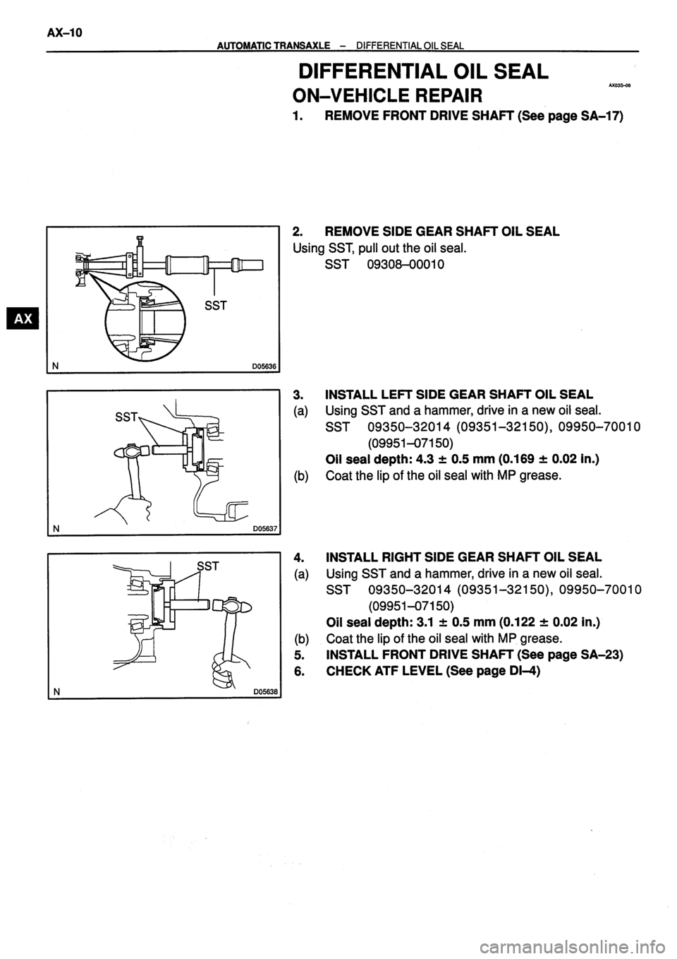 TOYOTA VERSO 1999 Repair Manual TOYOTA VERSO 1999 Repair Manual