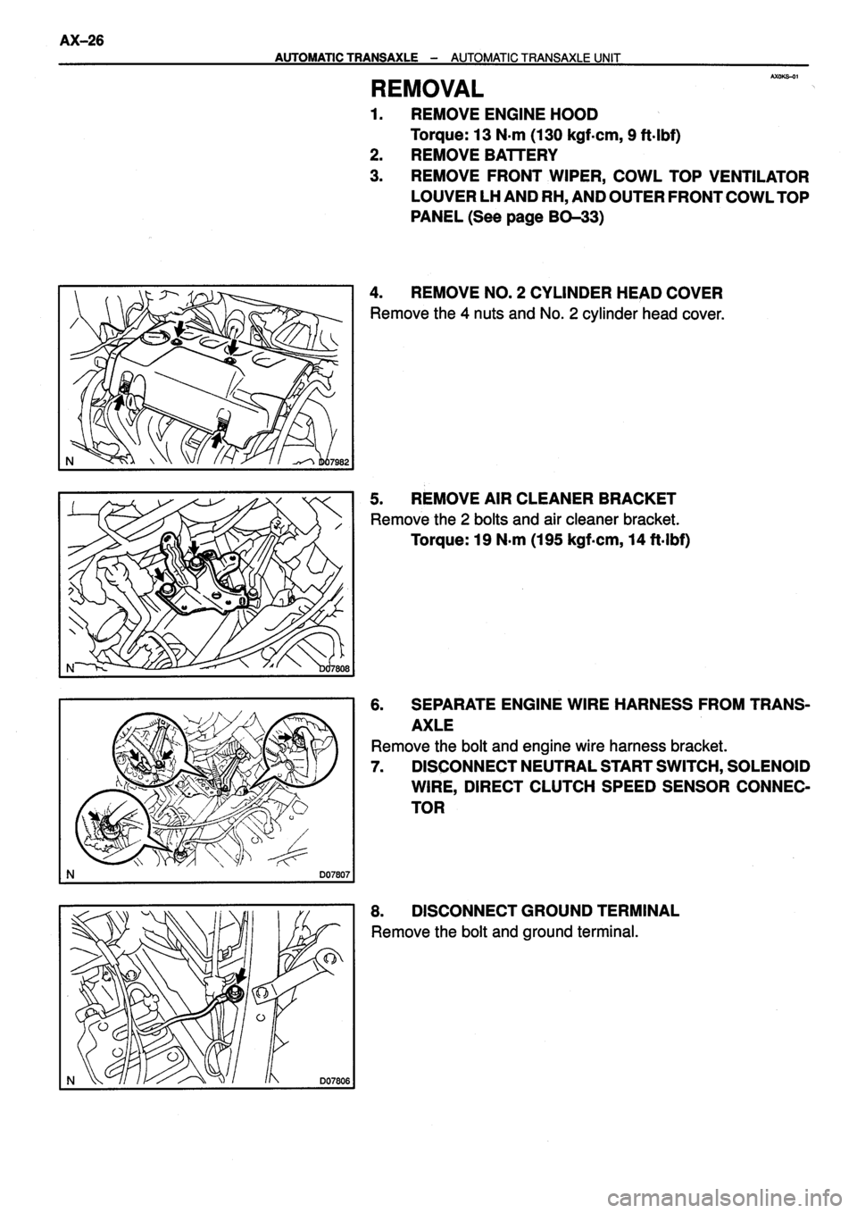 TOYOTA VERSO 1999 Repair Manual TOYOTA VERSO 1999 Repair Manual