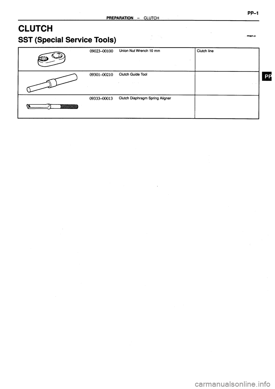 TOYOTA VERSO 1999 Workshop Manual 