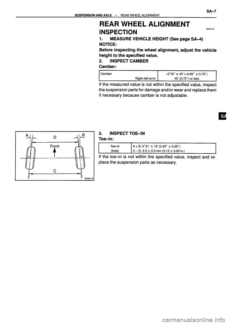TOYOTA VERSO 1999 Repair Manual TOYOTA VERSO 1999 Repair Manual