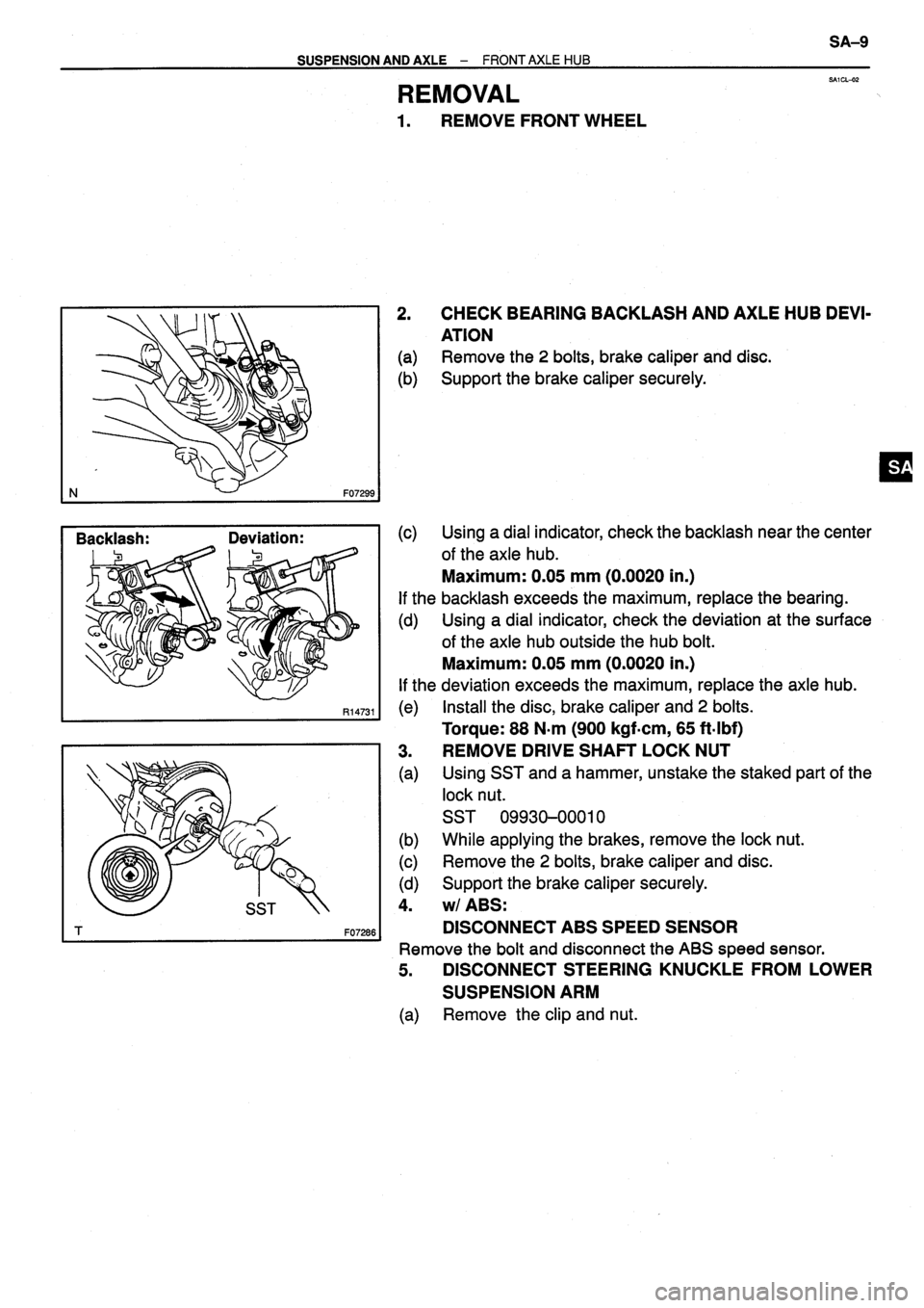 TOYOTA VERSO 1999 Repair Manual TOYOTA VERSO 1999 Repair Manual