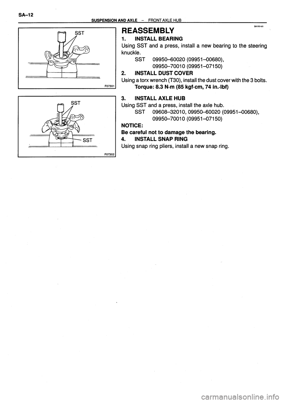 TOYOTA VERSO 1999 Repair Manual TOYOTA VERSO 1999 Repair Manual