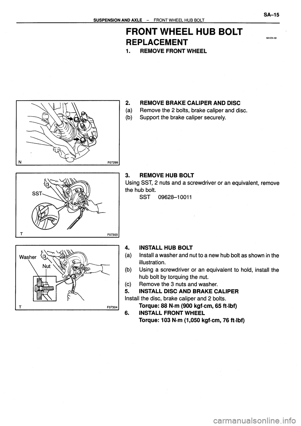 TOYOTA VERSO 1999 Repair Manual TOYOTA VERSO 1999 Repair Manual