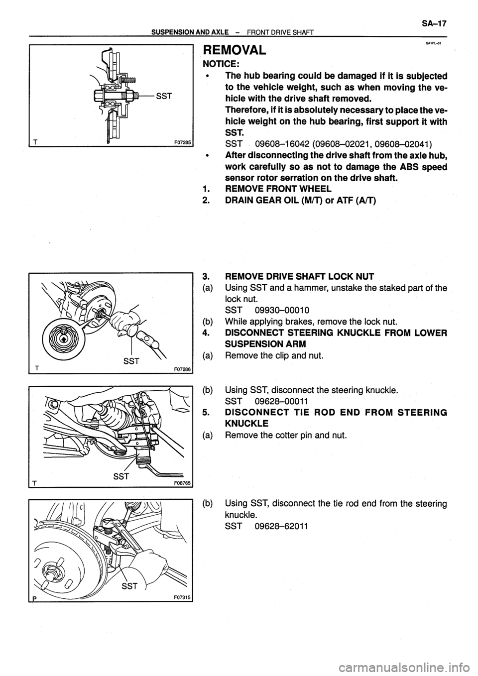 TOYOTA VERSO 1999 Repair Manual TOYOTA VERSO 1999 Repair Manual