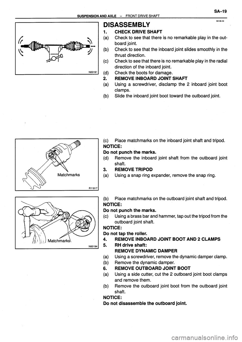 TOYOTA VERSO 1999 Repair Manual TOYOTA VERSO 1999 Repair Manual