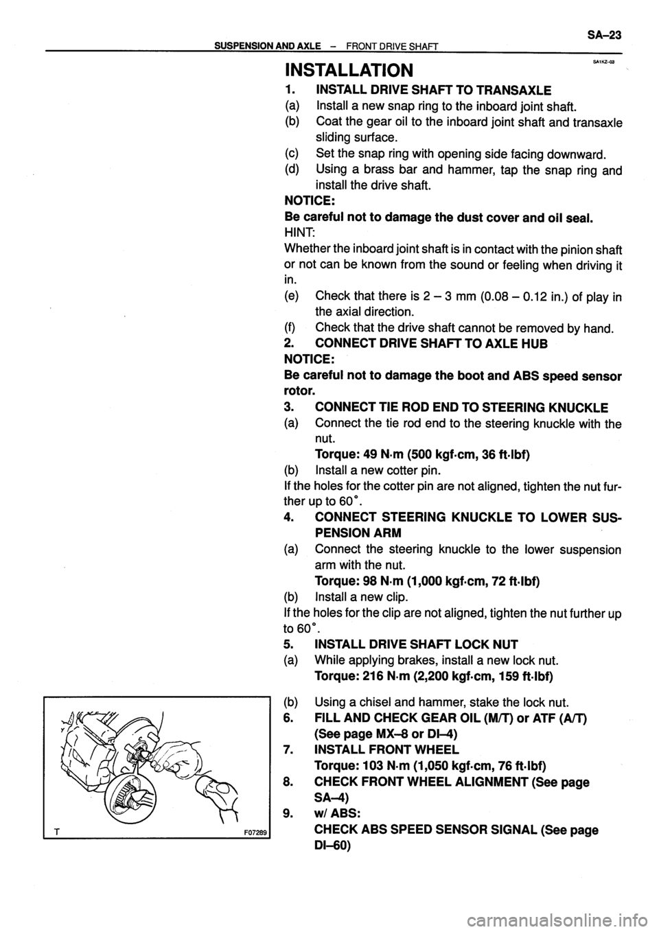 TOYOTA VERSO 1999 Repair Manual TOYOTA VERSO 1999 Repair Manual