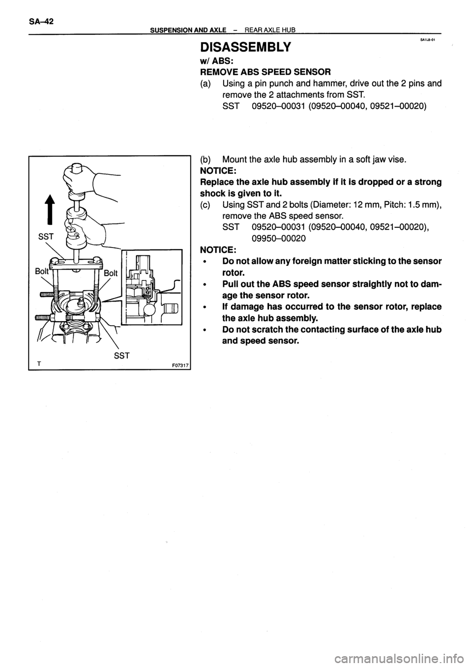 TOYOTA VERSO 1999 Repair Manual TOYOTA VERSO 1999 Repair Manual