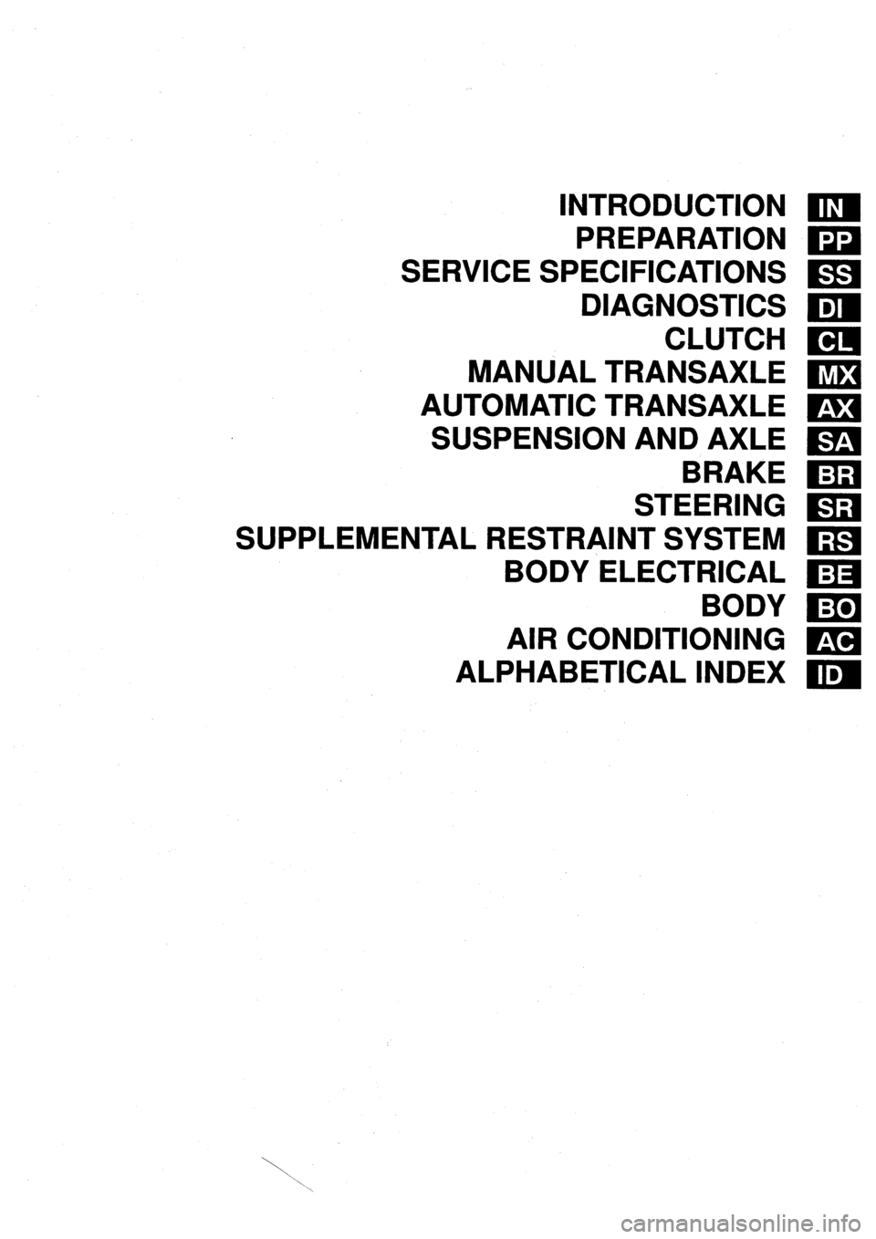 TOYOTA VERSO 1999 Repair Manual TOYOTA VERSO 1999 Repair Manual