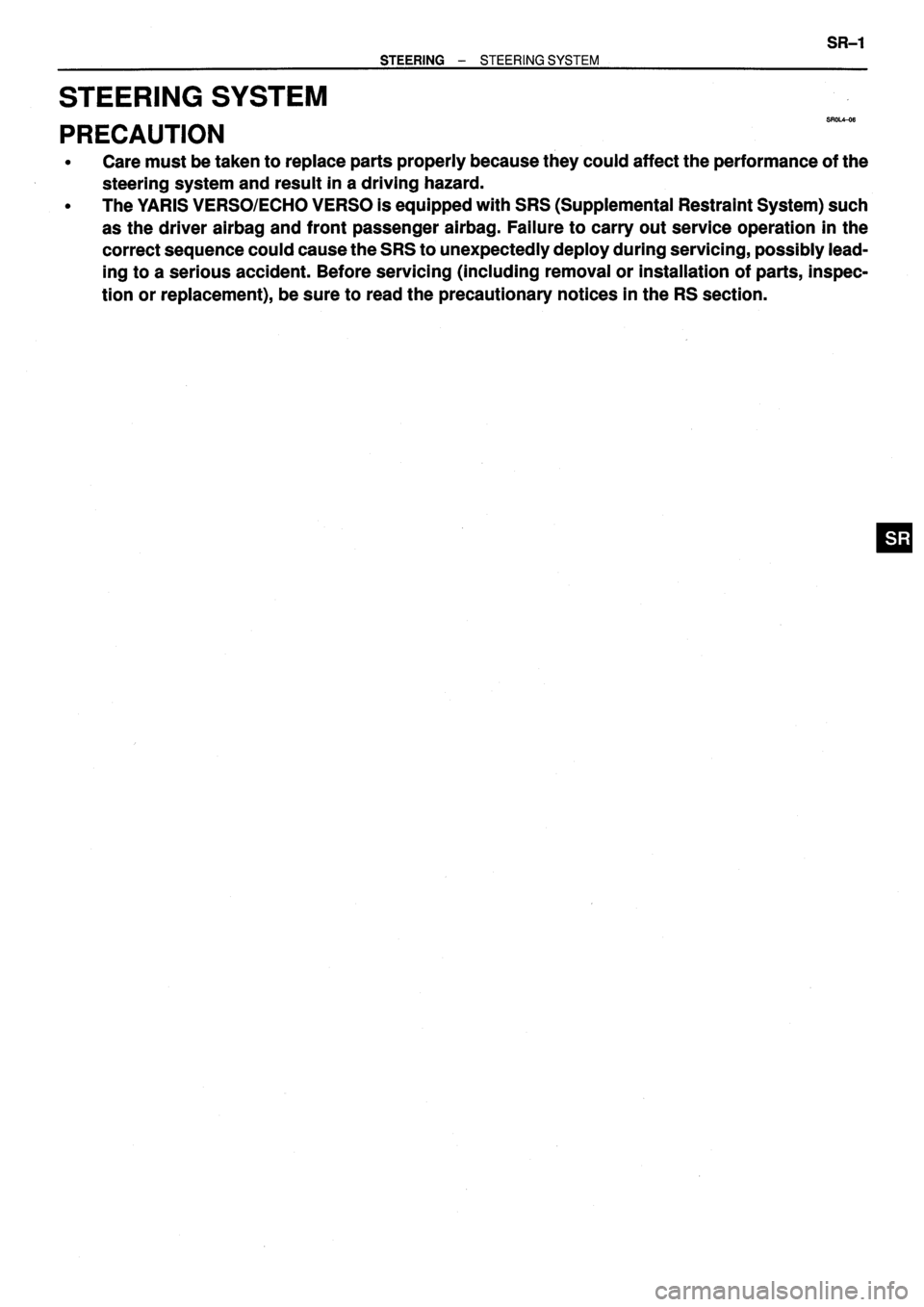 TOYOTA VERSO 1999 Repair Manual TOYOTA VERSO 1999 Repair Manual
