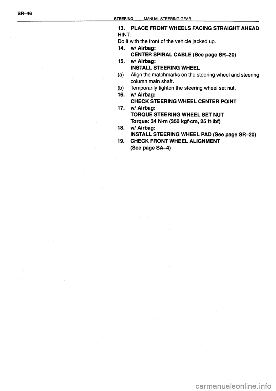 TOYOTA VERSO 1999 Repair Manual TOYOTA VERSO 1999 Repair Manual