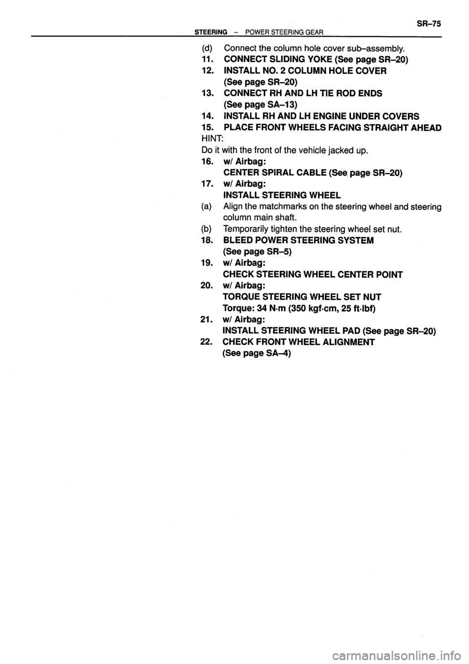 TOYOTA VERSO 1999 Repair Manual TOYOTA VERSO 1999 Repair Manual
