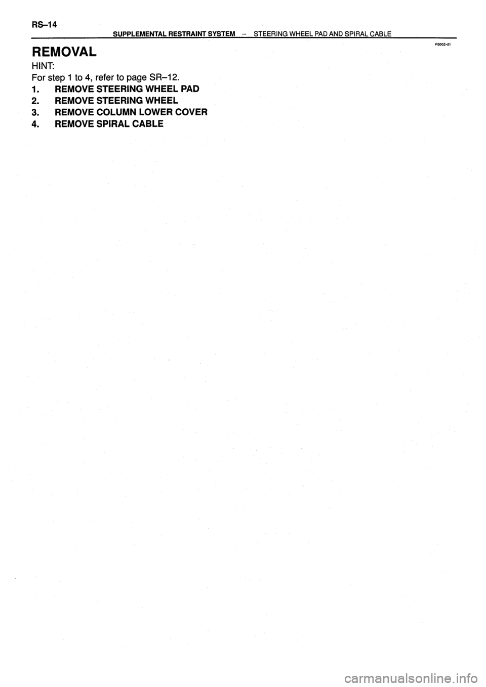 TOYOTA VERSO 1999 Repair Manual TOYOTA VERSO 1999 Repair Manual