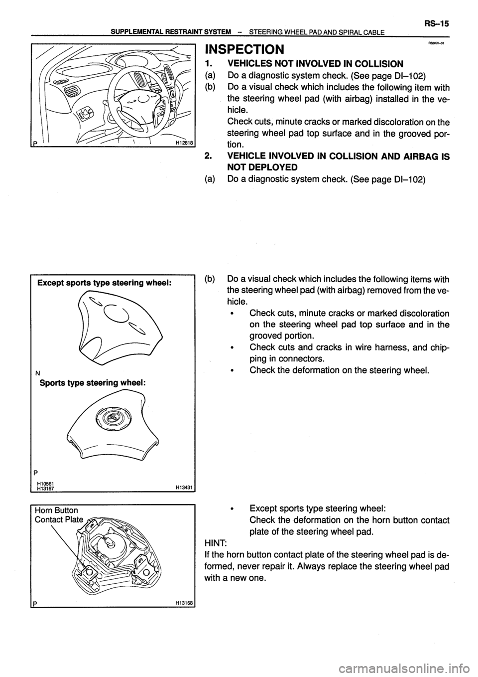 TOYOTA VERSO 1999 Repair Manual TOYOTA VERSO 1999 Repair Manual