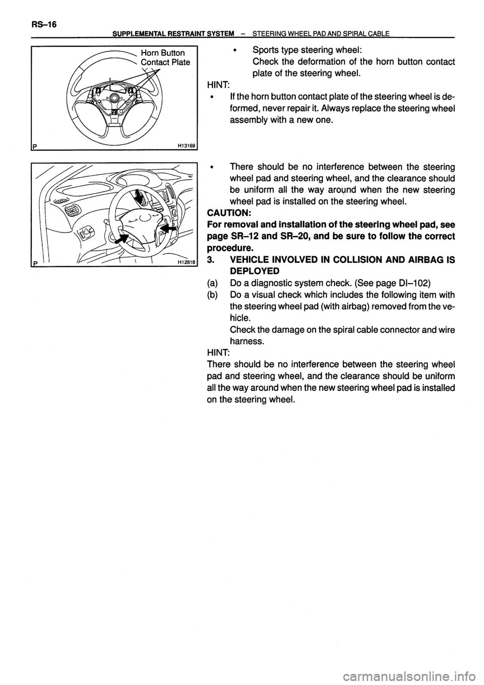 TOYOTA VERSO 1999 Repair Manual TOYOTA VERSO 1999 Repair Manual