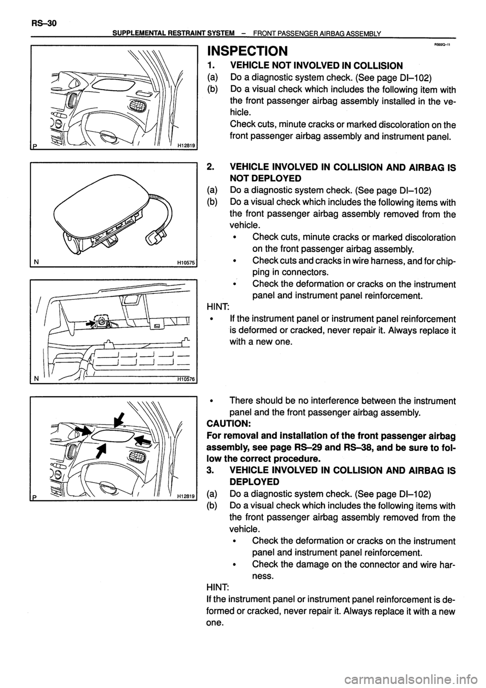 TOYOTA VERSO 1999 Repair Manual TOYOTA VERSO 1999 Repair Manual