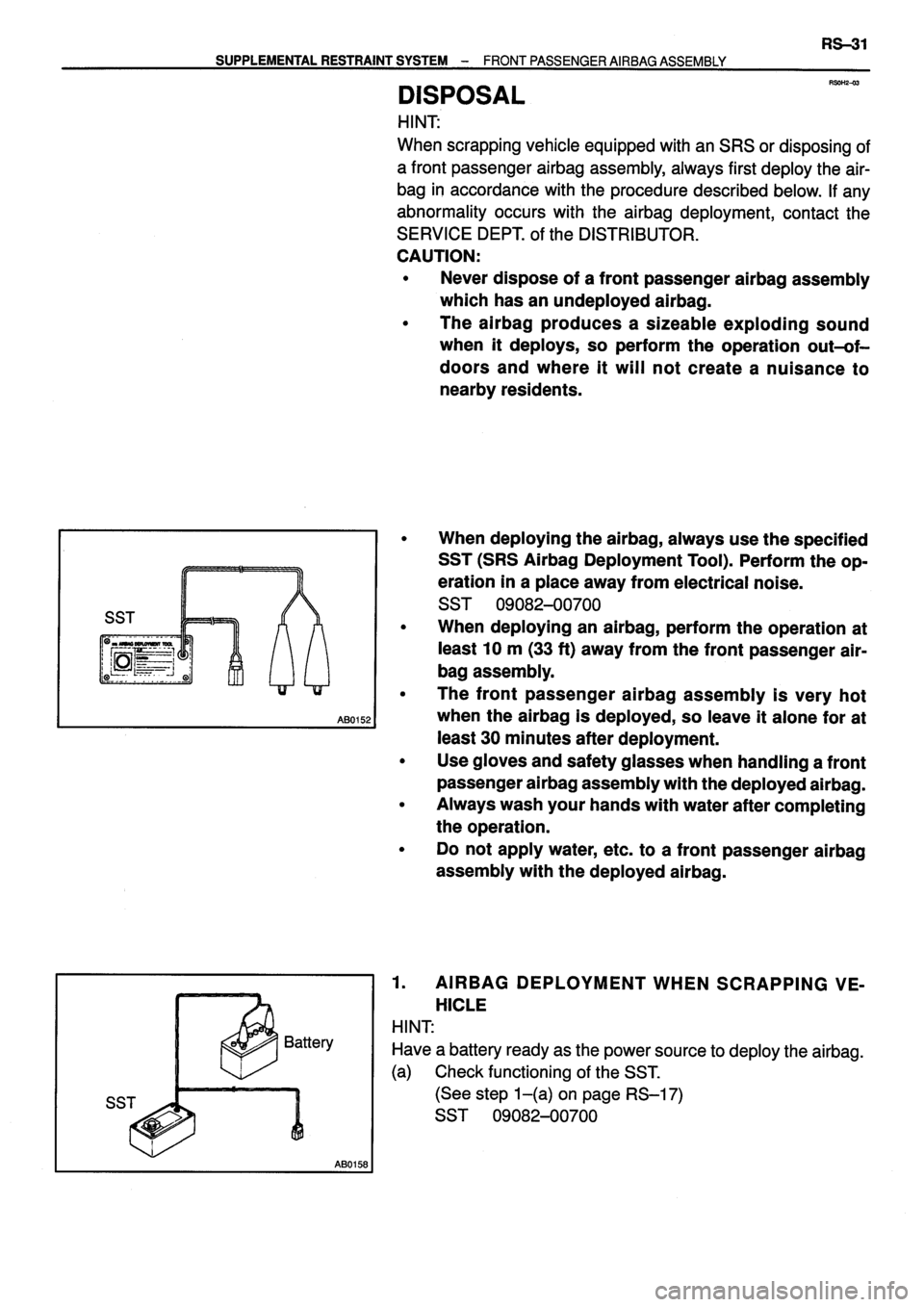 TOYOTA VERSO 1999 Repair Manual TOYOTA VERSO 1999 Repair Manual
