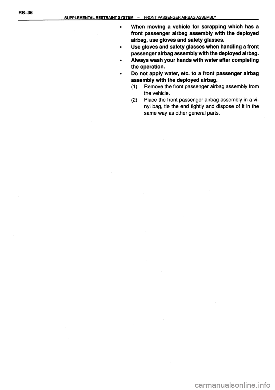 TOYOTA VERSO 1999 Repair Manual TOYOTA VERSO 1999 Repair Manual
