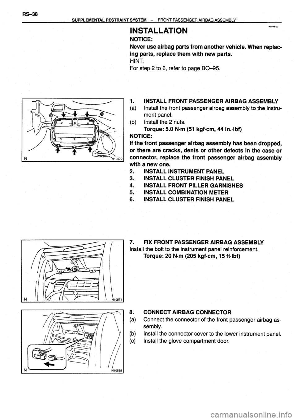 TOYOTA VERSO 1999 Repair Manual TOYOTA VERSO 1999 Repair Manual
