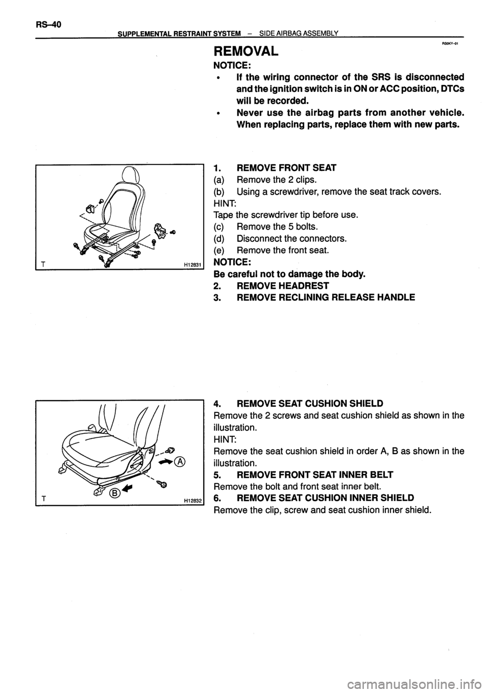 TOYOTA VERSO 1999 Repair Manual TOYOTA VERSO 1999 Repair Manual