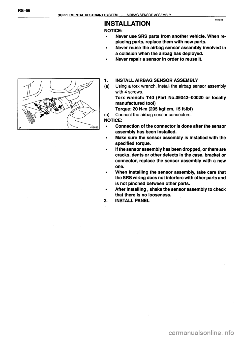 TOYOTA VERSO 1999 Repair Manual TOYOTA VERSO 1999 Repair Manual