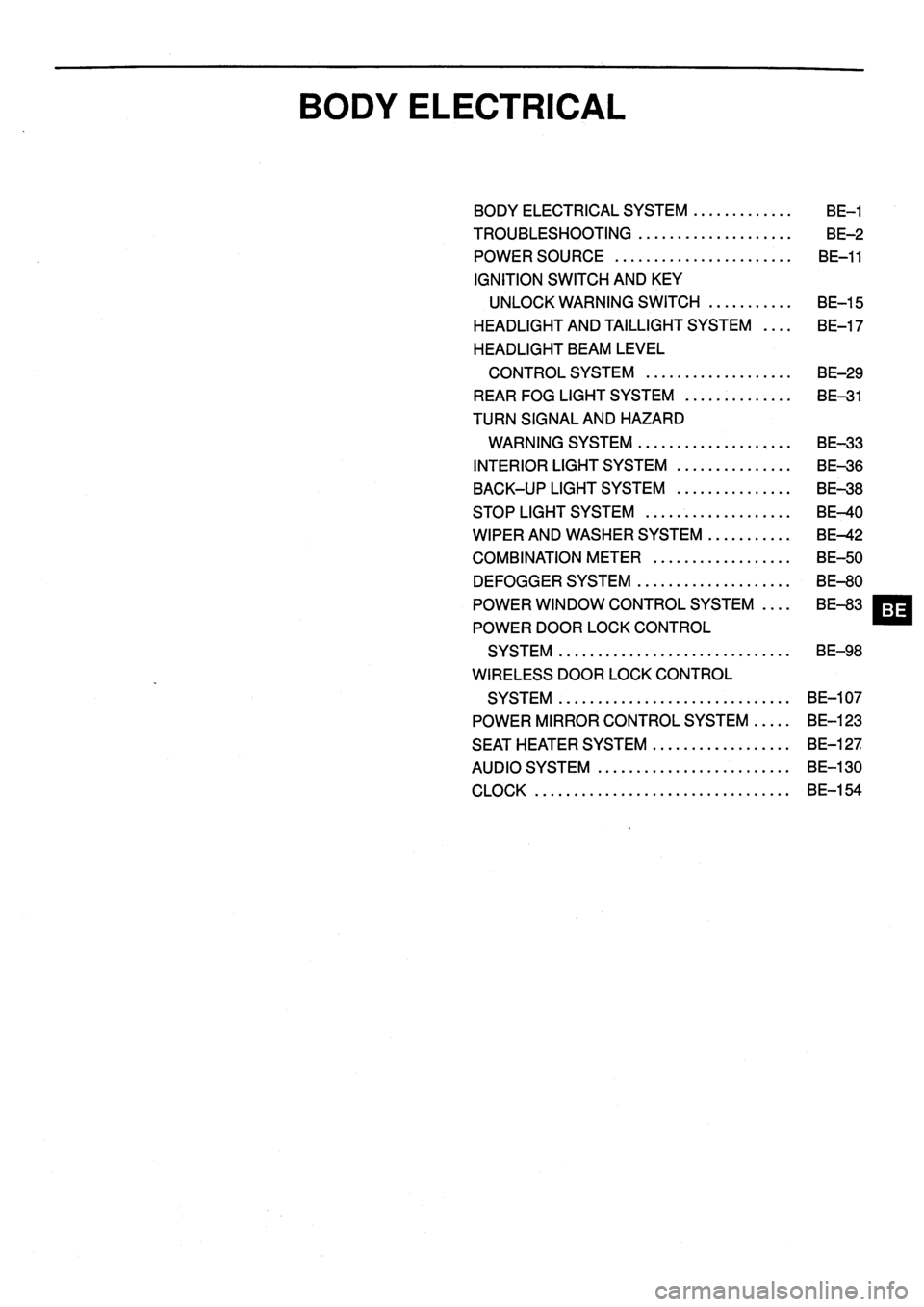 TOYOTA VERSO 1999 Repair Manual TOYOTA VERSO 1999 Repair Manual