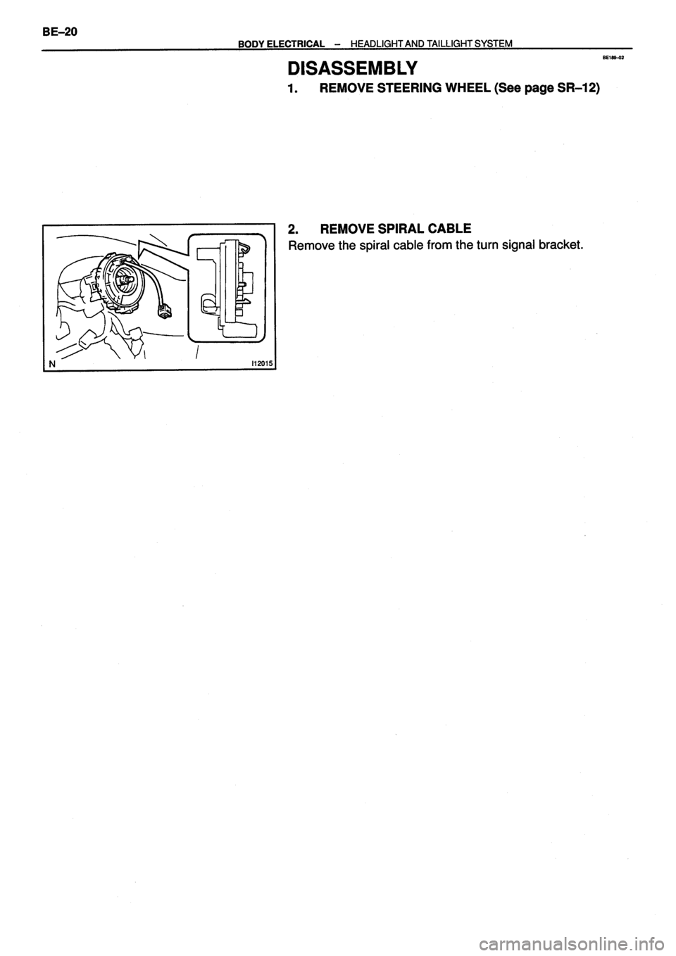 TOYOTA VERSO 1999 Repair Manual TOYOTA VERSO 1999 Repair Manual
