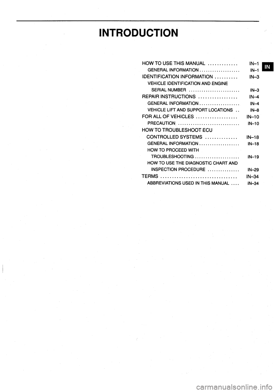 TOYOTA VERSO 1999 Repair Manual TOYOTA VERSO 1999 Repair Manual