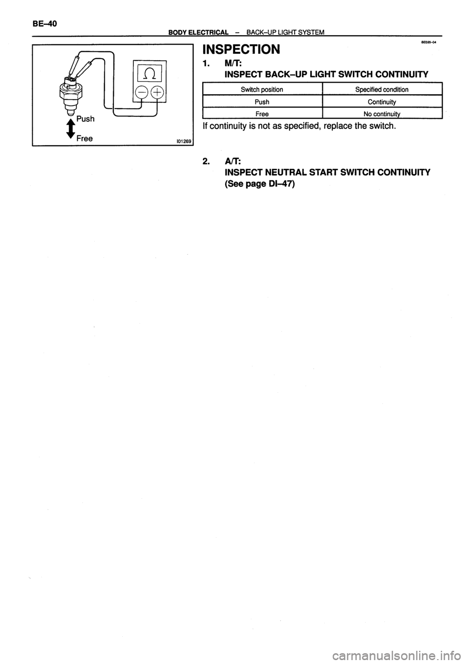 TOYOTA VERSO 1999 Repair Manual TOYOTA VERSO 1999 Repair Manual