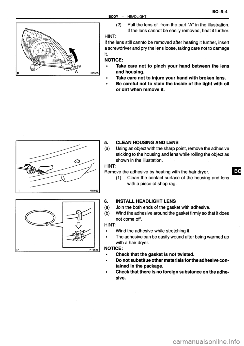 TOYOTA VERSO 1999  Repair Manual 