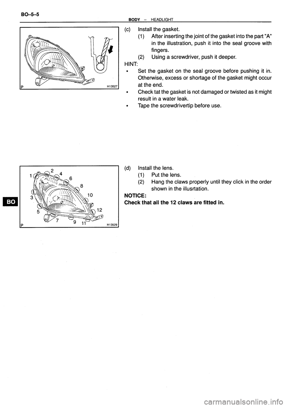 TOYOTA VERSO 1999  Repair Manual 