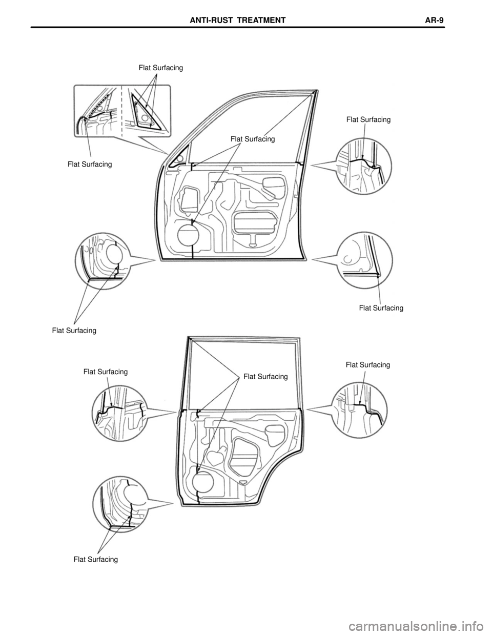 TOYOTA LAND CRUISER 1998  Factory Repair Manual Flat Surfacing
Flat Surfacing
Flat Surfacing
Flat Surfacing
Flat Surfacing
Flat Surfacing
Flat Surfacing
Flat Surfacing
Flat Surfacing
Flat Surfacing
ANTI-RUST  TREATMENTAR-9 