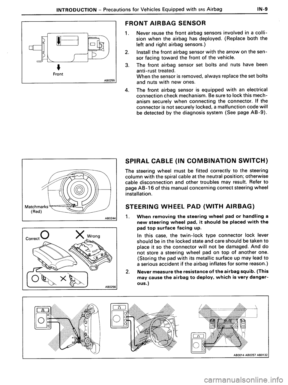 TOYOTA MR-2 1991  Factory User Guide 