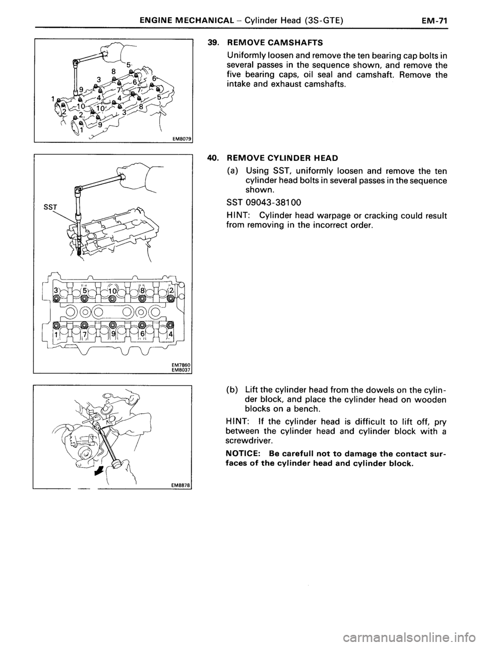 TOYOTA MR-2 1991 Factory Repair Manual TOYOTA MR-2 1991 Factory Repair Manual